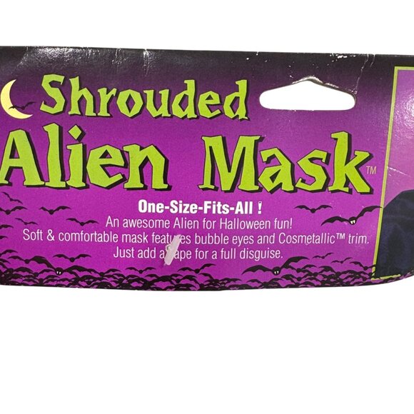 Shrouded Alien Mask With See-Thru 3-D Bubble Eyes NWT Costume Accessory - Picture 3 of 3